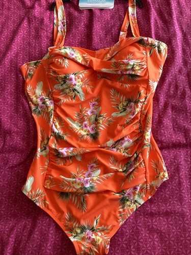 Bnwt bright orange floral - orange,