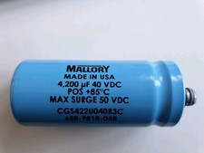 MALLORY 4200uF 40vDC CGS422U040R3C CAPACITOR NOS (MK-220)