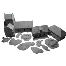 28mm WW2 Terrain op overlord 1944, intact and ruined buildings in 1 Normandy
