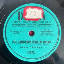 78rpm BING CROSBY 10" Decca