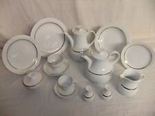 Thomas Germany White with Rim & Gold Line - contemporary bone china - 4C1A #