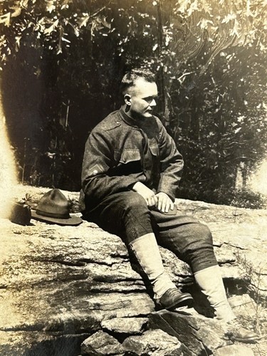 Vintage photo handsome - man, ww1