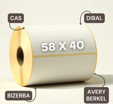 Label 58x40mm Scale Labels 8, 16, 24, 44 Rolls CAS, Dibal, Bizerba, Avery Berkel