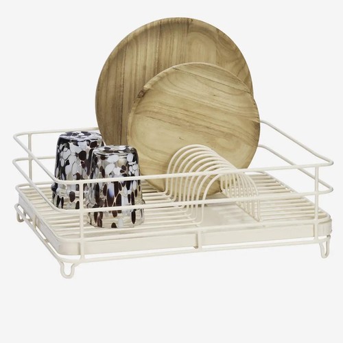Low dish rack with - rack, cream