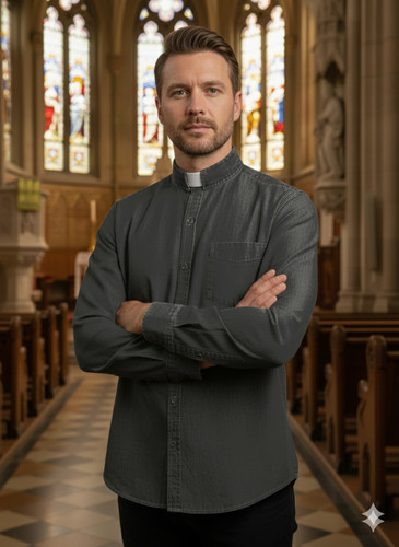 Men denim clergy - denim, –
