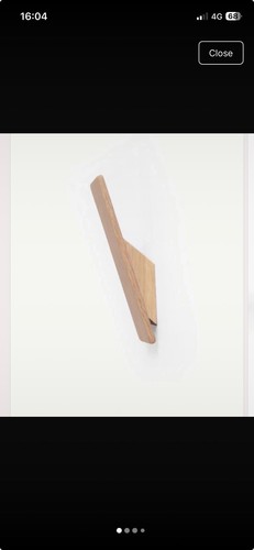 Solid oak wall mounted coat - oak,