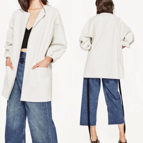 Zara off white faux - off-white, leather
