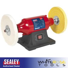 Sealey Bench Mounted Buffer Polisher 230V 550W Smoothing Polishing Metal