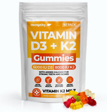 Vitamin D3 K2 - Vitamin gummies - PK90 - High Strength - Immune & Bone