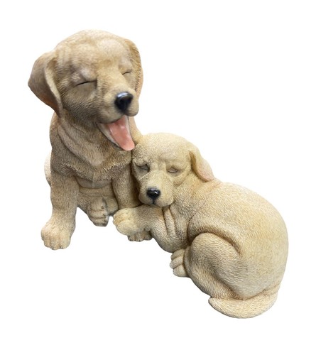 Golden labrador dog statue - golden,