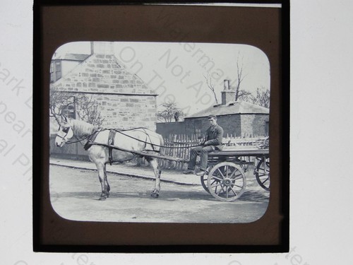 Man with horse drawn cart - with,