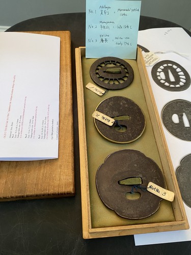 Japanese tsuba set boxed - tsuba,