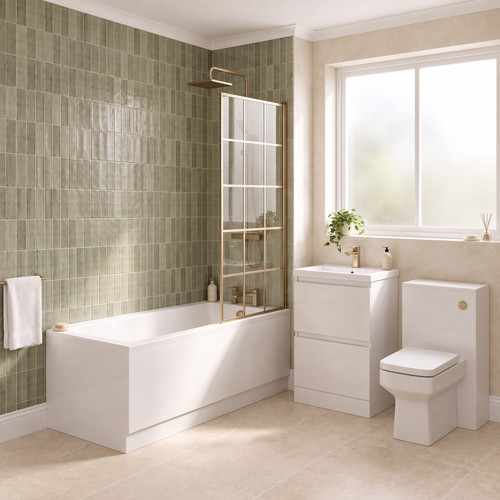 Full modern bathroom - bathroom, suite