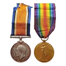 WW1 Pair Of Medals Awarded To