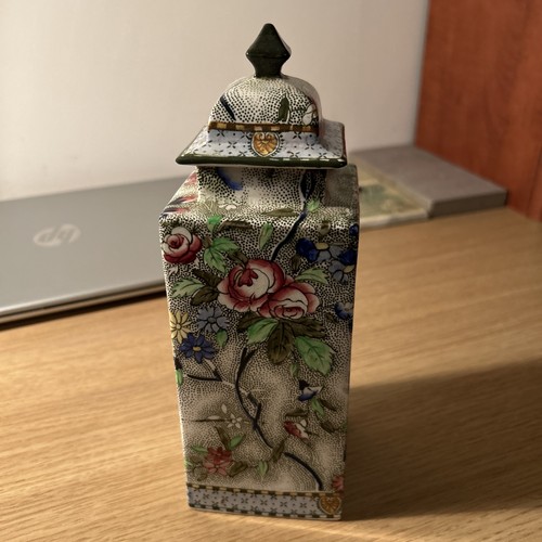 Royal corona ware tea caddy - ware,