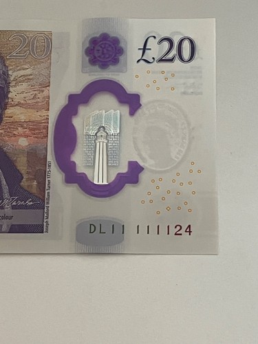 Pound note with - £20,