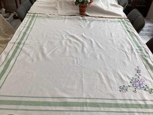 Vintage linen square - linen,