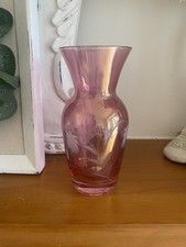Vintage cranberry glass vase