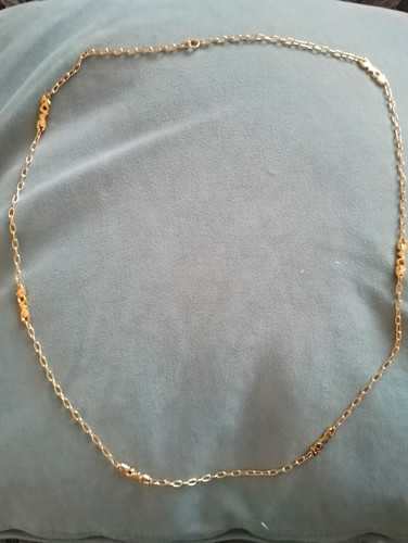 Gold coloured metal love link - love,