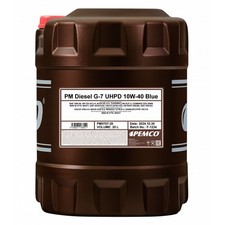 Pemco Diesel G-7 10W-40 UHPD Blue Synthetic Heavy Duty Engine Oil - 20 Litres