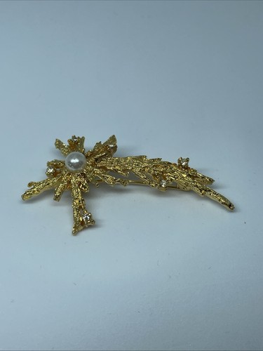 Brooch gold tone - -, faux