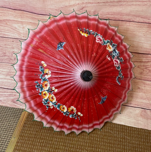Bamboo parasol umbrella - bamboo,