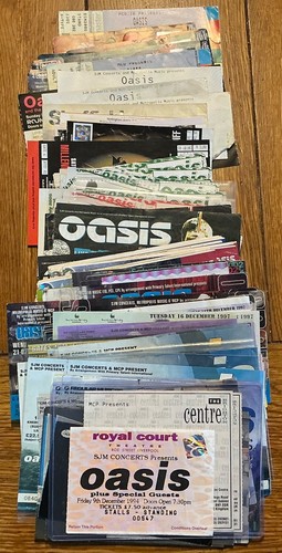 Oasis original concert tickets - oasis,