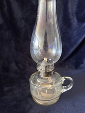 Vintage oil lamp clear glass - vintage,