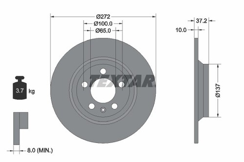 New brake disc for vw - 2x,