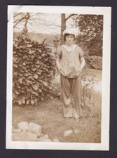 Antique Photograph Pretty Lady In Sailor Suit Outfit Costume Fashion
