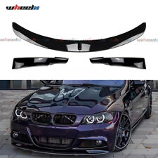 FOR BMW 3 SERIES E90 E91 LCI GLOSS BLACK FRONT SPLITTER LIP M SPORT 2009 - 2012