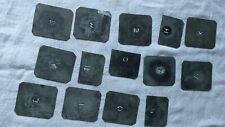 Various vintage small metal letter stencils approx 5.5cm x 6cm x 13