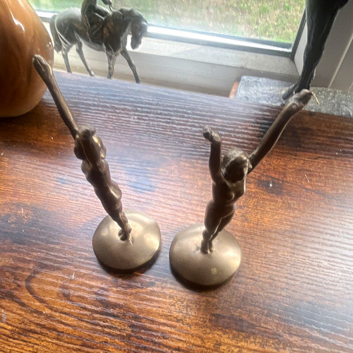 Bronzed pair metal - metal, nude