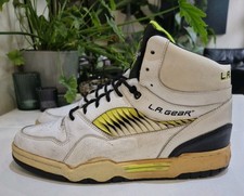 L.A GEAR HIGH TOP TRAINERS. MENS SIZE 11 UK. WHITE/BLK/NEON ?VINTAGE 1992?