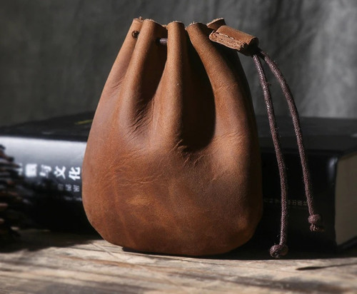 Leather wallet coin pouch case - wallet,