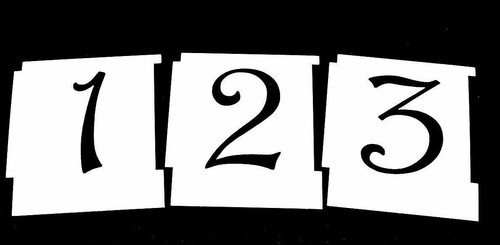 Number stencils set vintage - stencils,