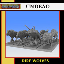 28/32mm UNDEAD: Dire Wolves