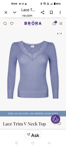 Brora lace trimmed pointelle - lace,