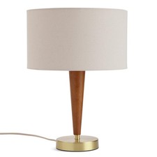Walnut Brass Table Lamp E27
