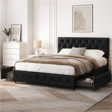 Faux Leather Upholstered Bed