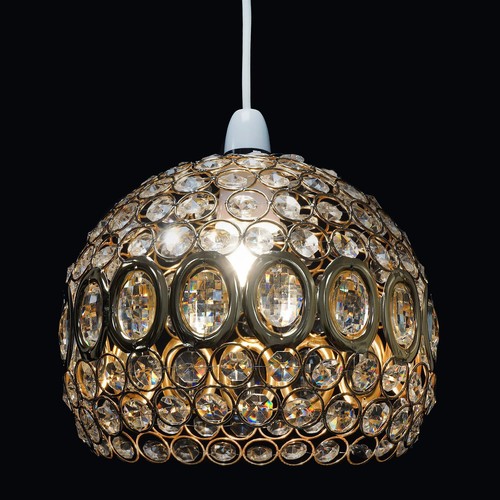 Gold jewelled crystal dome - gold,