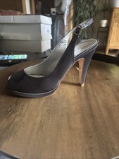 Women’s Dress Shoe Dark Grey Peep Toe
