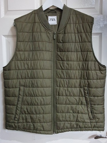 Zara gilet green puffer - green,