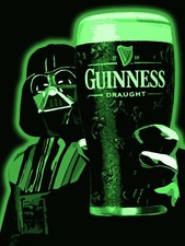 Star Wars Guinness, retro style metal sign/plaque pub bar man cave