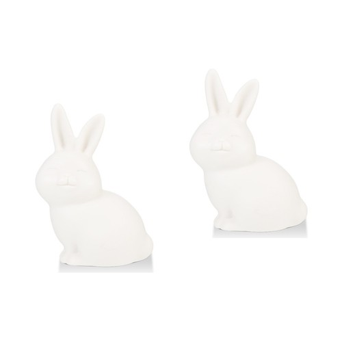 2pcs ceramic rabbit figurines - 2pcs,