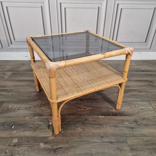 Vintage rattan coffee table - vintage,