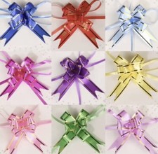 20 x Green Pull Bows Small Gift Wrap Ribbon Wedding Party Christmas Gift
