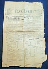 Gangplank News, St. Nazaire, France, Embarkation Camp, Marshal Petain - WWI