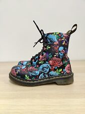 Dr Martens 1460 Pascal Rose Floral Skull Fantasy Rare Limited Edition Uk 4