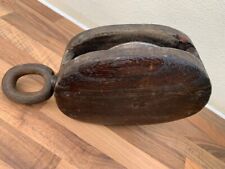VINTAGE SHIPS wooden pully block. not light. Boat Lanterns, Lamps Nautical